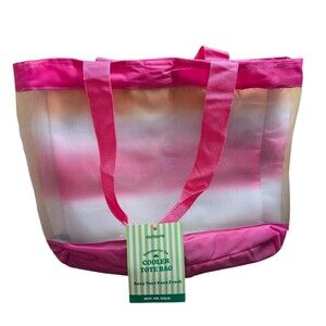 Pink Insulated Cooler Tote Bag Summer on Ice Lunch Beach Bag NEW